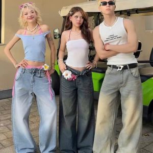 Quần jeans ống suông thời trang nam nữ