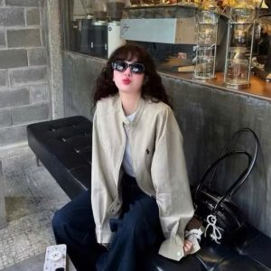 Áo khoác kaki nữ dáng lửng 2 lớp | Yuni Shop